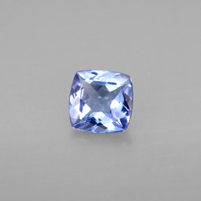 Tanzanite bleue naturelle coupe coussin, 0,95 ct, VVS-VS