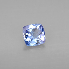 Tanzanite bleue naturelle coupe coussin, 0,95 ct, VVS-VS