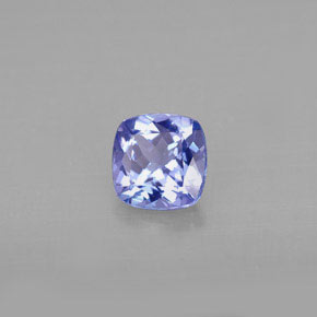 Tanzanite bleue naturelle coupe coussin, 0,84 ct, VVS