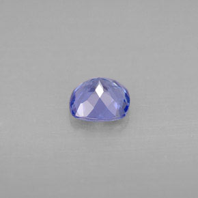Tanzanite bleue naturelle coupe coussin, 0,84 ct, VVS