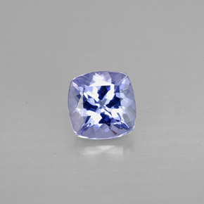 Tanzanite bleue naturelle coupe coussin, 0,96 ct, VVS
