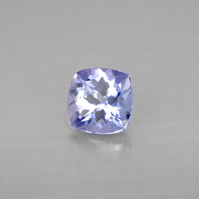 Tanzanite bleue naturelle coupe coussin, 0,96 ct, VVS