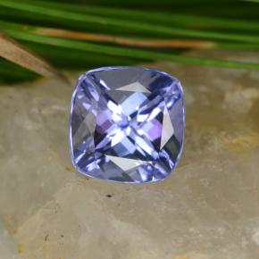 Tanzanite bleue naturelle coupe coussin, 1,13 ct, VVS
