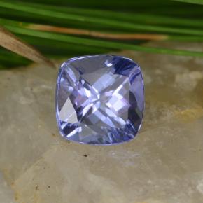 Tanzanite bleue naturelle coupe coussin, 1,13 ct, VVS