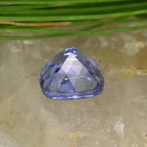 Tanzanite bleue naturelle coupe coussin, 1,13 ct, VVS