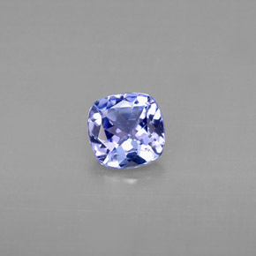 Tanzanite bleue naturelle coupe coussin, 0,74 ct, VVS