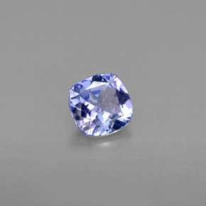 Tanzanite bleue naturelle coupe coussin, 0,74 ct, VVS
