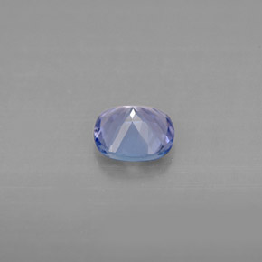 Tanzanite bleue naturelle coupe coussin, 0,74 ct, VVS