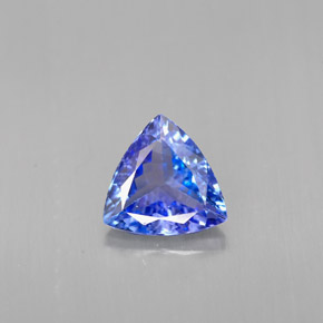 Tanzanite bleue naturelle trillion, 1,09 ct, VVS-VS