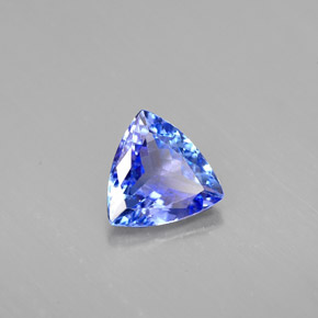 Tanzanite bleue naturelle trillion, 1,09 ct, VVS-VS