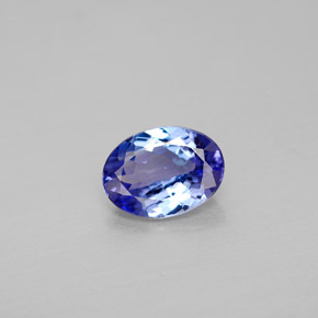 Tanzanite bleue naturelle coupe ovale, 1,20 ct, VVS