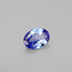 Tanzanite bleue naturelle coupe ovale, 1,20 ct, VVS