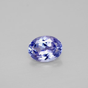 Tanzanite bleue naturelle coupe ovale, 1,43 ct, VVS