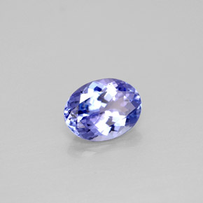 Tanzanite bleue naturelle coupe ovale, 1,43 ct, VVS