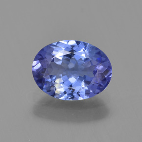Tanzanite bleue naturelle coupe ovale, 1,24 ct, VVS