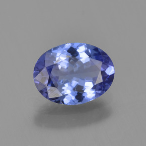 Tanzanite bleue naturelle coupe ovale, 1,24 ct, VVS