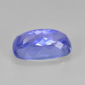 Tanzanite bleue naturelle coupe coussin, 1,24 ct, VVS
