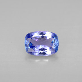 Tanzanite bleue naturelle coupe coussin, 1,07 ct, VVS-VS