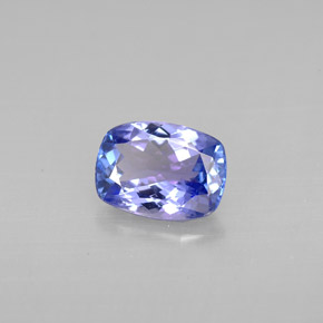 Tanzanite bleue naturelle coupe coussin, 1,07 ct, VVS-VS