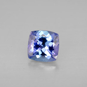 Tanzanite bleue naturelle coupe coussin, 1,19 ct, VS-SI