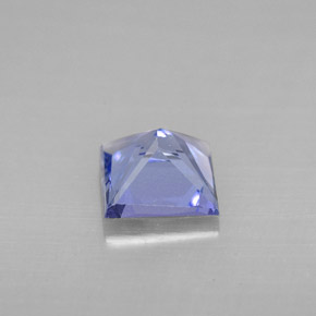 Tanzanite bleue naturelle carré, 0,91 ct, VVS-VS