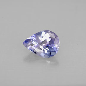 Tanzanite violet naturelle en forme de poire, 1,04 ct, VVS