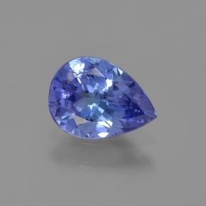 Tanzanite bleue naturelle en forme de poire, 0,88 ct, VVS-VS