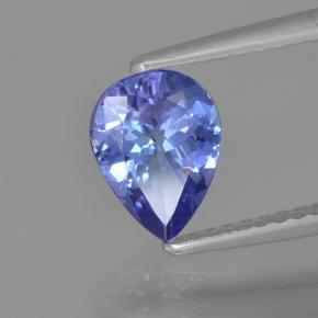 Tanzanite bleue naturelle en forme de poire, 0,88 ct, VVS-VS
