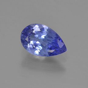 Tanzanite bleue naturelle en forme de poire, 0,96 ct, VVS-VS
