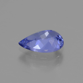 Tanzanite bleue naturelle en forme de poire, 0,96 ct, VVS-VS