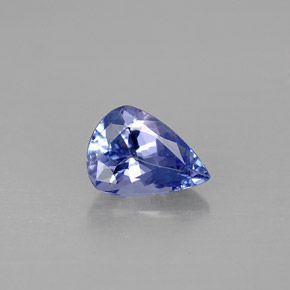 Tanzanite violet naturelle en forme de poire, 0,94 ct, VVS-VS