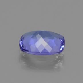 Tanzanite bleue naturelle coupe coussin, 1,28 ct, VS
