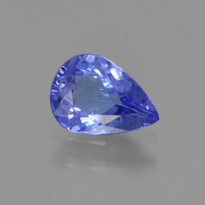 Tanzanite violet naturelle en forme de poire, 0,91 ct, VVS-VS