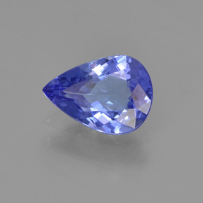 Tanzanite violet naturelle en forme de poire, 0,91 ct, VVS-VS