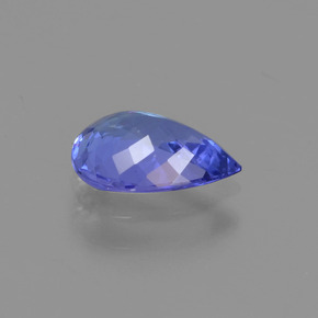 Tanzanite violet naturelle en forme de poire, 0,91 ct, VVS-VS
