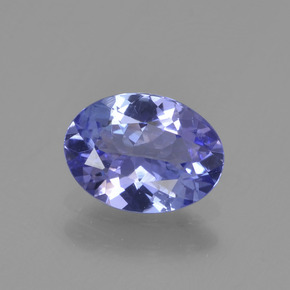 Tanzanite bleue naturelle coupe ovale, 1,06 ct, VS