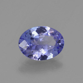 Tanzanite bleue naturelle coupe ovale, 1,06 ct, VS