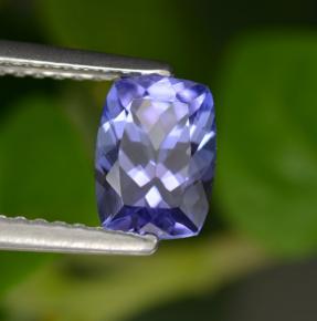 Tanzanite violet naturelle coupe coussin, 1,13 ct, VVS