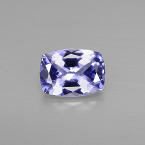 Tanzanite violet naturelle coupe coussin, 0,93 ct, VVS