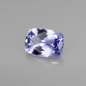 Tanzanite violet naturelle coupe coussin, 0,93 ct, VVS