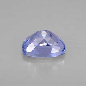 Tanzanite bleue naturelle coupe coussin, 1,29 ct, VVS