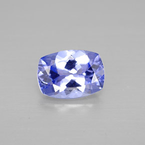 Tanzanite violet naturelle coupe coussin, 0,93 ct, VVS
