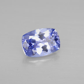 Tanzanite violet naturelle coupe coussin, 0,93 ct, VVS
