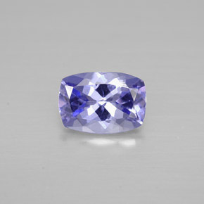 Tanzanite violet naturelle coupe coussin, 0,81 ct, VVS