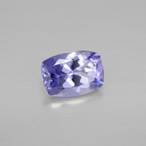Tanzanite violet naturelle coupe coussin, 0,81 ct, VVS