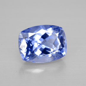 Tanzanite bleue naturelle coupe coussin, 1,78 ct, VVS-VS