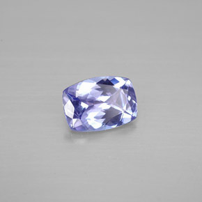 Tanzanite violet naturelle coupe coussin, 0,82 ct, VVS-VS