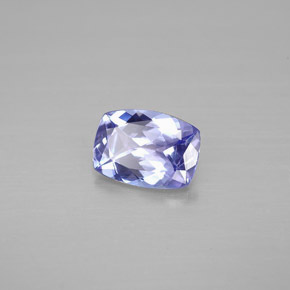 Tanzanite violet naturelle coupe coussin, 0,82 ct, VVS-VS
