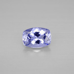 Tanzanite violet naturelle coupe coussin, 0,84 ct, VVS-VS