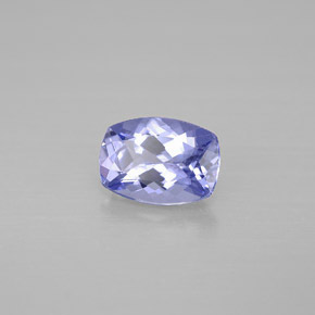 Tanzanite violet naturelle coupe coussin, 0,84 ct, VVS-VS